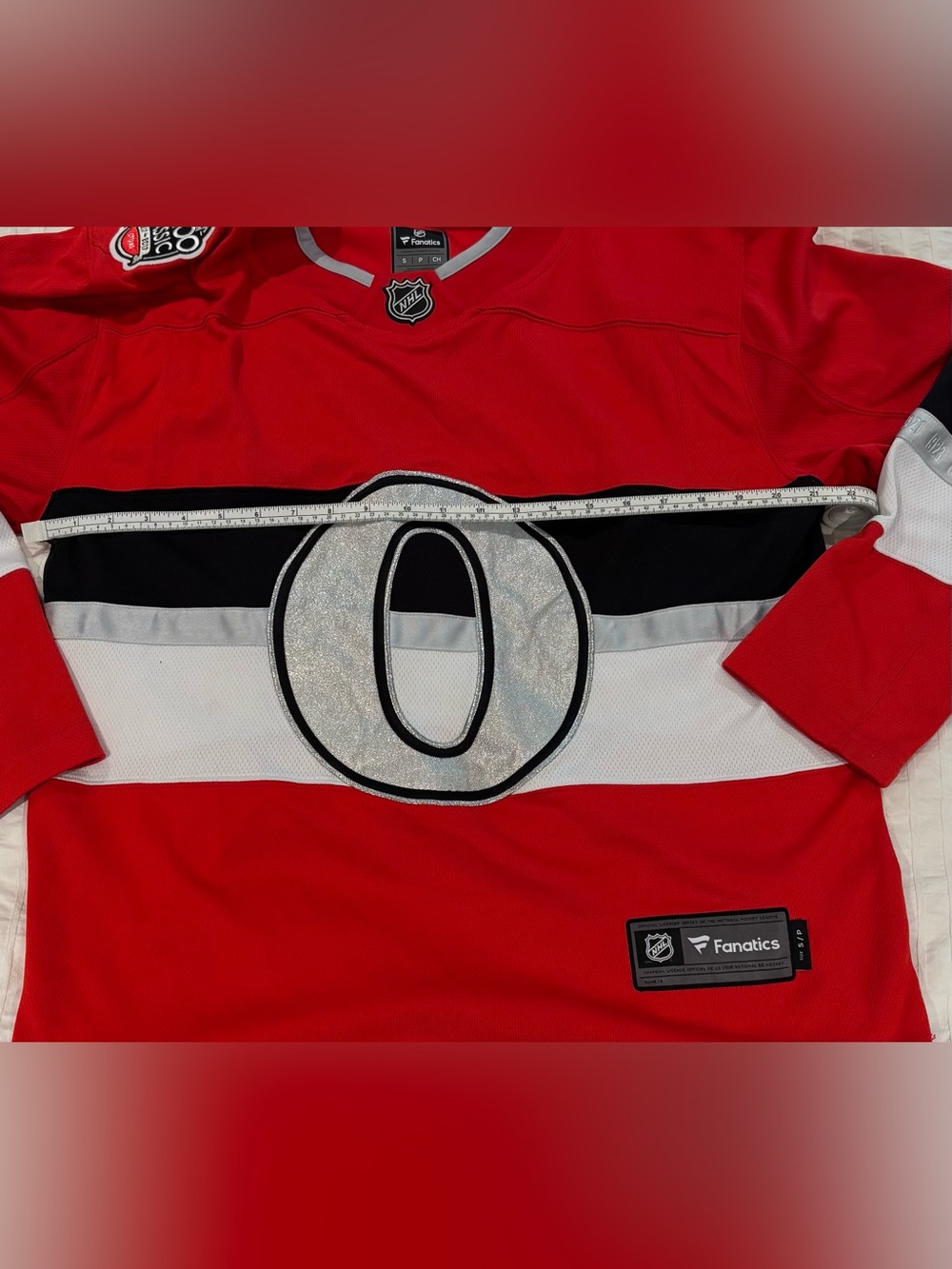 OTTAWA SENATORS NHL100 Classic Fanatics Breakaway Jersey Blank Red Size Small - Picture 6 of 7